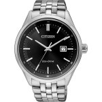 Montre - citizen - bracelet � quartz analogique - acier inoxydable - verre min�ral - argent�