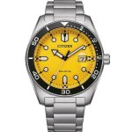 Montre hommes - citizen - aw1760 - 81z - argent acier inoxydable - 43mm - 10 bar