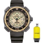 Montre hommes citizen bn0226 - 10p - noir caoutchouc - 20 atm - energie solaire
