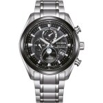 Montre hommes citizen by1018 - 80e - argent titane - 43mm - etanche 10 bar - energie solaire - verre ...