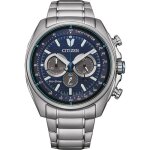 Montre hommes citizen ca4560 - 81l - argent acier inoxydable - 45mm - 10 bar - energie solaire