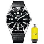 Montre citizen - hommes - nb6021 - 17e - noir caoutchouc - 41mm - 20 bar - automatique