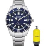 Montre hommes citizen nb6021 - 68l - gris titane - bracelet titane - etanche 20 atm