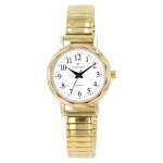 Montre - classique - class - dor� - 26 mm bo�tier - bracelet acier extensible
