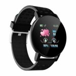 Montre connecte bluetooth smartwatch 119 plus ios iphone samsung etanche sport noir