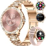 Montre connect�e femme 132 hd sport appels bluetooth cardio sommeil �l�gante or / rose