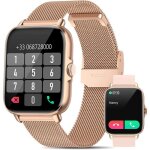 Montre connecte femme 2022 - naixues - y22 - appels bluetooth assistant vocal lecteur de musique - jaune ...