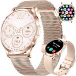 Montre connect�e femme - zvvn - �cran amoled 132 pouces - appel bluetooth - or rose - suivi multisport ...