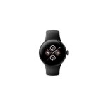 Montre connecte google pixel watch 2 ? botier en aluminium noir mat ? bracelet sport noir volcanique ...