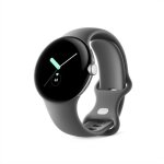 Montre connecte google pixel watch - 41 mm - argent poli actif - bracelet charcoal