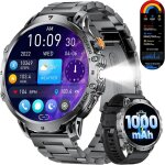 Montre connect�e homme - debsy - �cran hd 185 - lampe led int�gr�e - batterie 1000 mah - 45 jours en ...