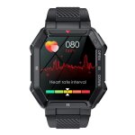 Montre connectée homme femme smartwatch ohpa k55 bluetooth etanche ceinture noire + silicone Montre connectée homme femme smartwatch ohpa k55 bluetooth etanche ceinture noire + silicone