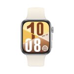 Montre connecte huawei watch fit 4 bluetooth gris avec bracelet en fluorolastomre blanc