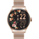 Montre connect�e ronde - debsy - ice smart 2. 0 - �cran amoled 12 pouces - rose - gold - bracelet m�tal ...