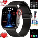 Xtraditech montre connecte ecg ppg cardiofrquencemtre thermomtre botier alliage cran amoled 204 ...