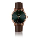 Montre en cuir berne philipp blanc - marron - 40mm - homme Montre en cuir berne philipp blanc - marron - 40mm - homme