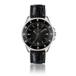 Montre cuir crocodile philipp blanc avenches - noir - 42 mm
