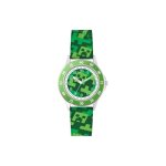 Montre - disney - minecraft - bracelet vert - affichage analogique - enfant garon