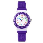 Montre ducative pour enfant violet pdagogique apprendre lheure cadran peut tre tourn