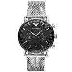 Montre emporio armani - acier gris - homme - quartz - verre min�ral - analogique