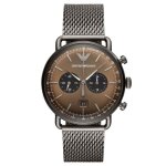 Montre homme emporio armani - modle ar11141 - bracelet en acier gris - mouvement quartz - verre minral ...