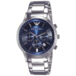 Montre - emporio armani - ar2448 - argent - cadran bleu - tanchit 5 atm