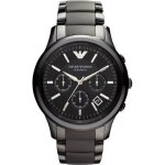 Montre - emporio armani - ar1452 - chronographe - cramique - noir - 5 atm