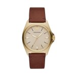 Montre - emporio armani - cuir marron - quartz - alphanumrique - homme