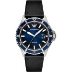 Montre emporio armani - hommes - ar11516 - noir cuir - 42mm - 10 bar