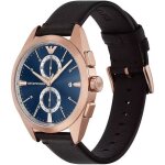 Montre emporio armani hommes ar11554 - marron cuir - 43mm - 5 bar - quartz - analogique