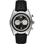 Montre emporio armani hommes ar11635 - noir cuir - 42mm - 5 bar - quartz - analogique