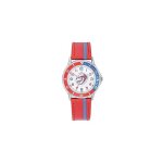 Montre enfant - certus - 647672 - cuir synthtique rouge et bleu - tanchit 30m - affichage analogique ...