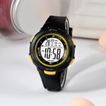Montre enfant fille garon insfity - noir - tanche 3atm - numrique simple fluorescent multifonctionnel ...