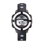 Montre pour enfant fille - garon noir tanche 3atm numrique multifonctionnel sport avec bote cadeau ...