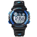 Montre enfant garcon fille pour 5 - 16 ans - etanche 5atm - alarme / date / chronom�tre / led