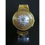 Montre femme bellux collection plaque or 23 k avec pierres swarovski tincelant