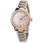Montre femme - burberry - bu10117 - argent et or rose - acier inoxydable - 5 atm