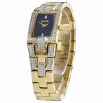 Montre femme carpe diem - diotima - black plaqu�e or avec zirconium