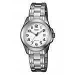 Montre femme - casio ltp - 1259pd - 7bef - bracelet et bo�tier en acier argent� - etanche 3 atm