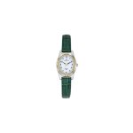 Montre femme - certus - 645372 - acier bicolore - cuir vert - tanchit 30m