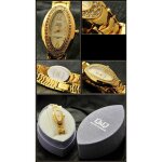 Montre femme citizen q q superior plaque or avec oxyde de zirconium