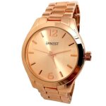 Montre femme classe rond bronze elegant bijoux excellente qualit� acier or rose