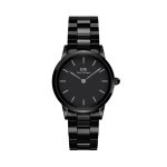 Montre femme - daniel wellington - iconiclink - céramique noire - boîtier rond 28 mm - style chic Montre femme - daniel wellington - iconiclink - céramique noire - boîtier rond 28 mm - style chic