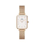 Montre femme - daniel wellington - quadro - acier rose - botier rectangulaire - style chic
