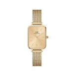 Montre femme daniel wellington quadro unitone en acier dor - jaune