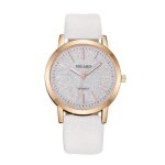 Montre pour femmes - ecelen - quartz - blanc - cuir - mixte - ronde - montre Montre pour femmes - ecelen - quartz - blanc - cuir - mixte - ronde - montre