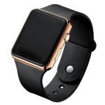 Montre femme Électronique led numérique - noire rosegold - décongétraitte similicone - quartz - digital ... Montre femme Électronique led numérique - noire rosegold - décongétraitte similicone - quartz - digital ...