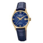 Montre femme - festina - montre dor�e cuir bleu - quartz - verre saphir - style chic
