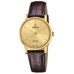 Montre femme - festina - f200172 - quartz - cuir - dor� marron - classique