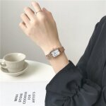 Montre femme - haut niveau d?apparence - disque carr - chane en mtal - simple temperament femme